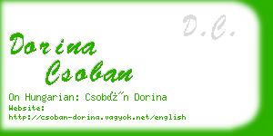 dorina csoban business card